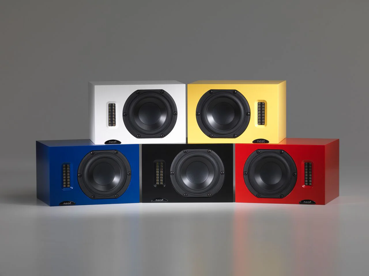 Neat Acoustics Iota Speakers, Flame Red - Image 1