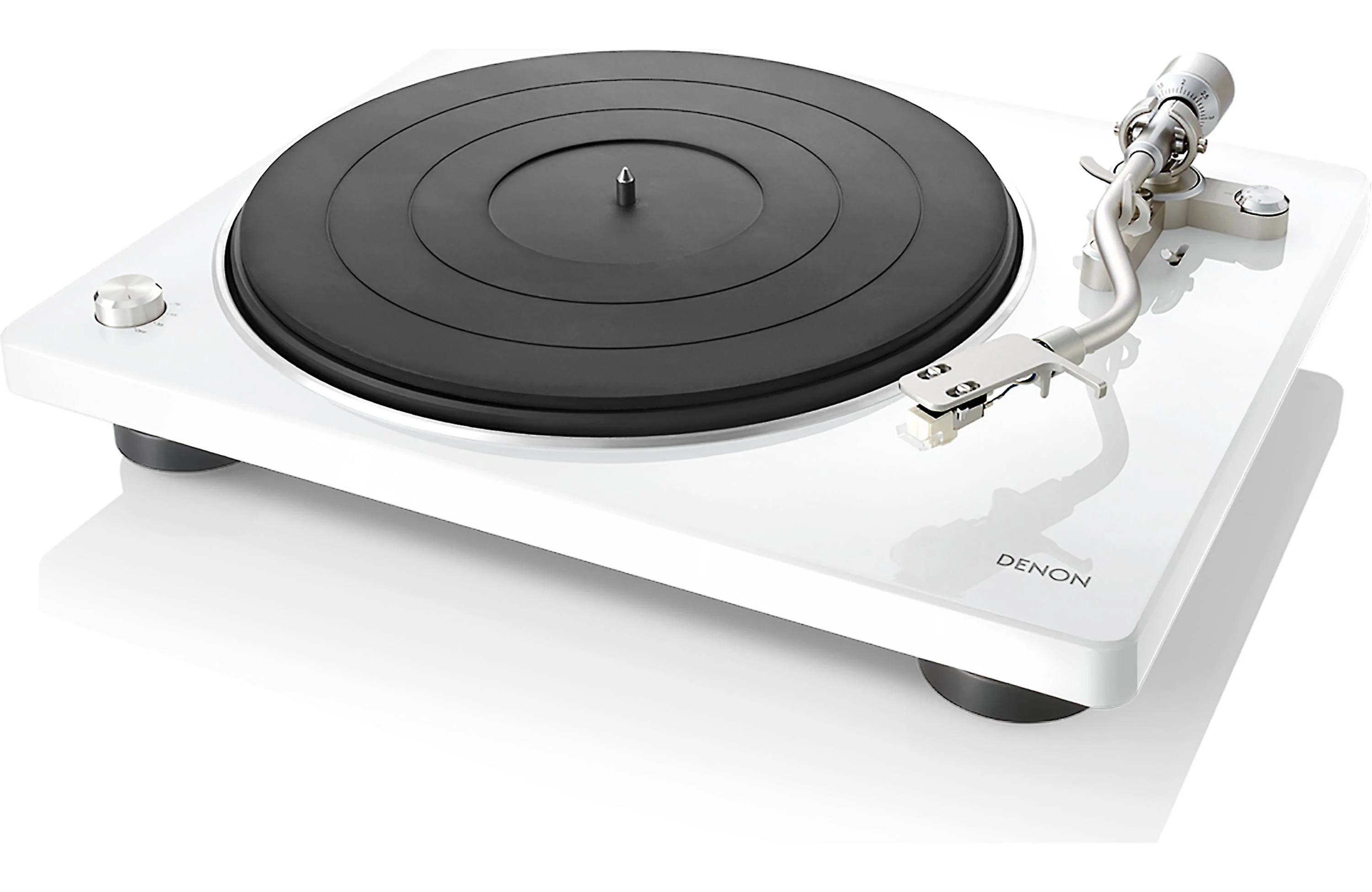 Denon DP-400 Turntable, White - New In The Box - Image 1